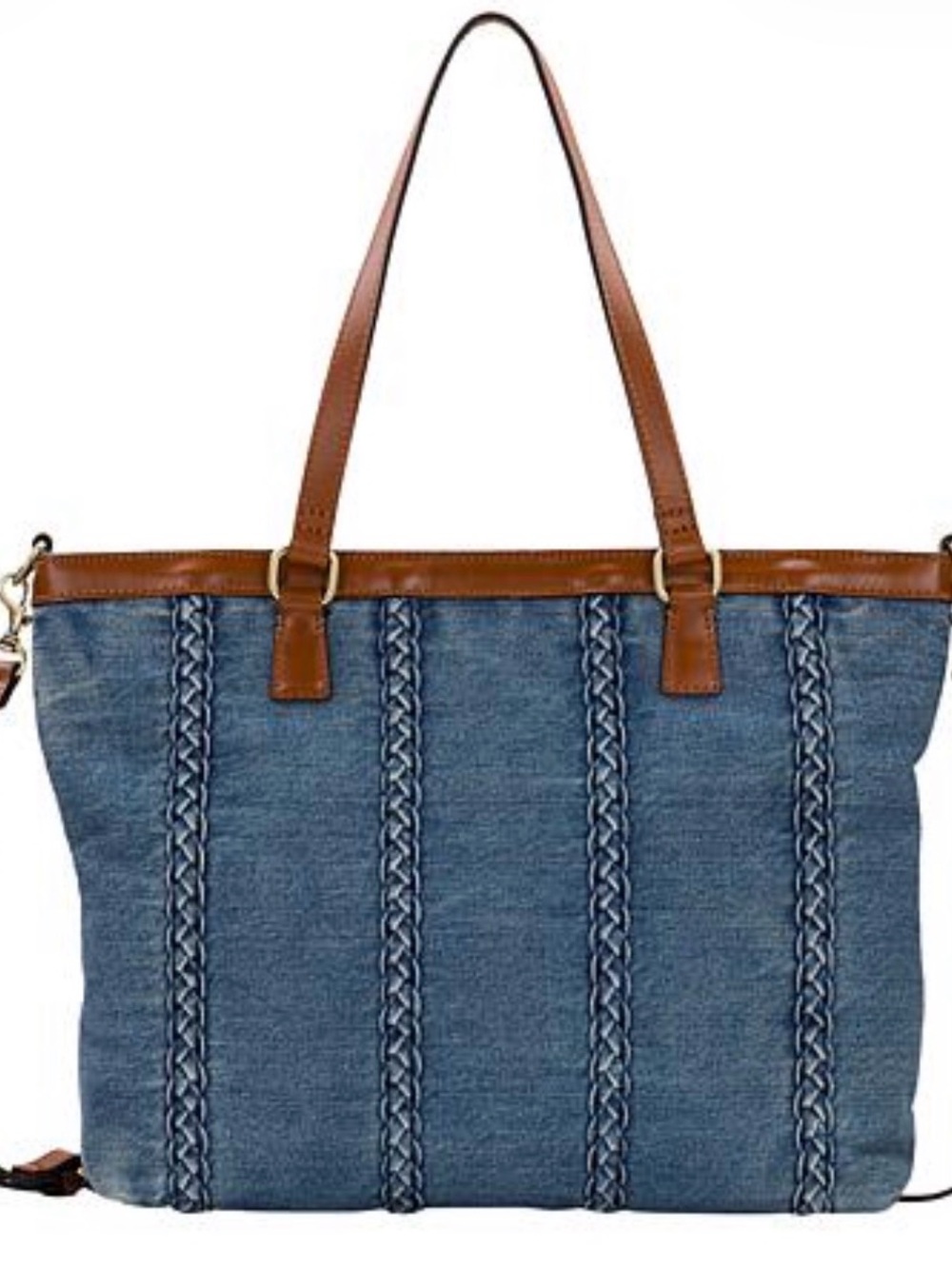 Patricia Nash Nadine Stonewashed Denim
Satchel Handbag. Orig .. $175.96